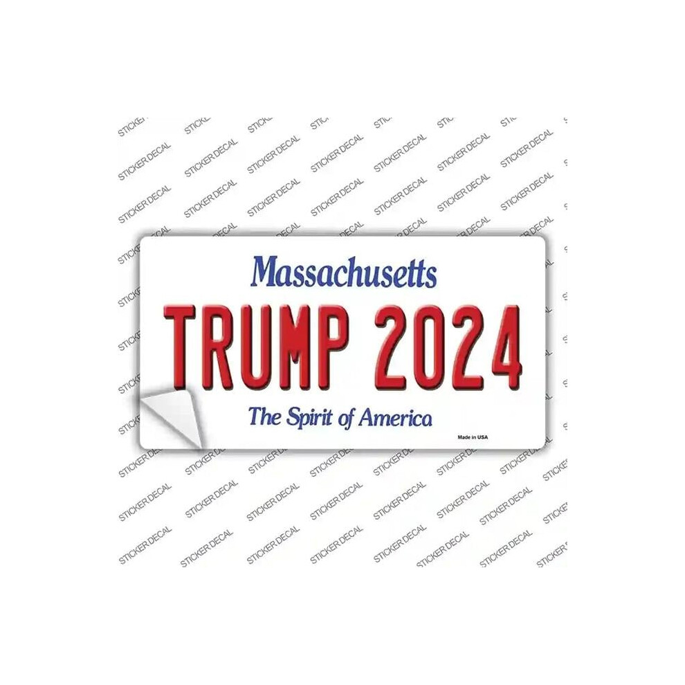 Smart Blonde Lp-12236S-L Trump 2024 Massachusetts Novelty Sticker Decal - Large 731997898140