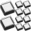 HINZIC 20PCS 3x3cm Κενές Μικρές Σφραγίδες για DIY, Χωρίς Μελάνι 1