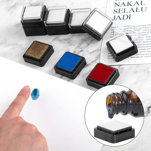 HINZIC 20PCS 3x3cm Κενές Μικρές Σφραγίδες για DIY, Χωρίς Μελάνι 2
