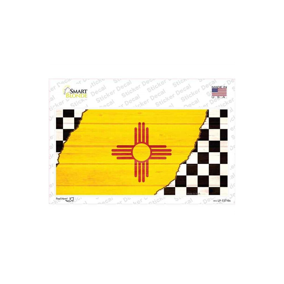 Smart Blonde Lp-13716S-M Mexico Racing Flag Novelty Sticker Decal - Medium 731997900010