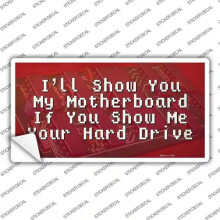 Smart Blonde LP-13755s-XL Show You My Motherboard Novelty Sticker Decal - Extra Large