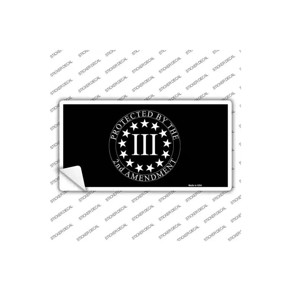 Smart Blonde Lp-13581S-Xl Protected By 2Nd Amendment Novelty Sticker Decal - Extra Large 731997901758
