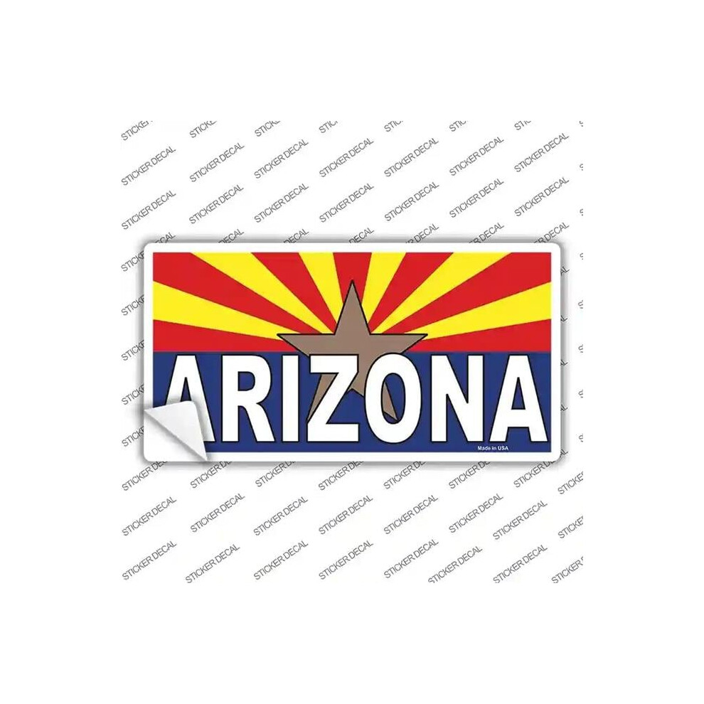 Smart Blonde Lp-5176S-L Arizona Flag Novelty Sticker Decal - Large White 731997903721