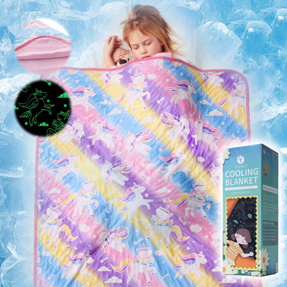 Yjlmly Glow In The Dark Deken Cadeaus Voor Meisjes Kinderen Lichtgevende Deken Zachte Flanellen Deken Speelgoed Voor 1-10 Jaar Oude Meisjes Thank-image