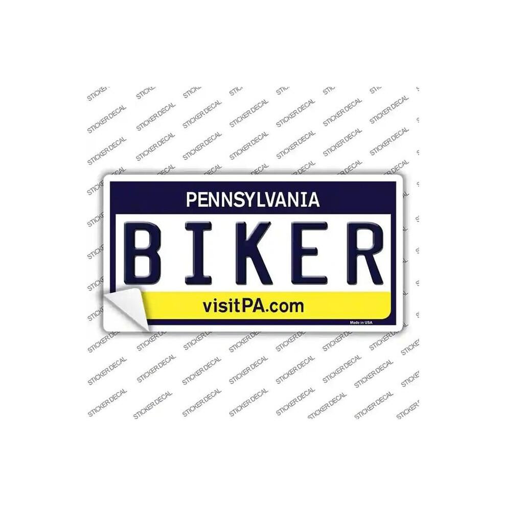 Smart Blonde Lp-6079S-L Biker Pennsylvania State Novelty Sticker Decal - Large 731997905510