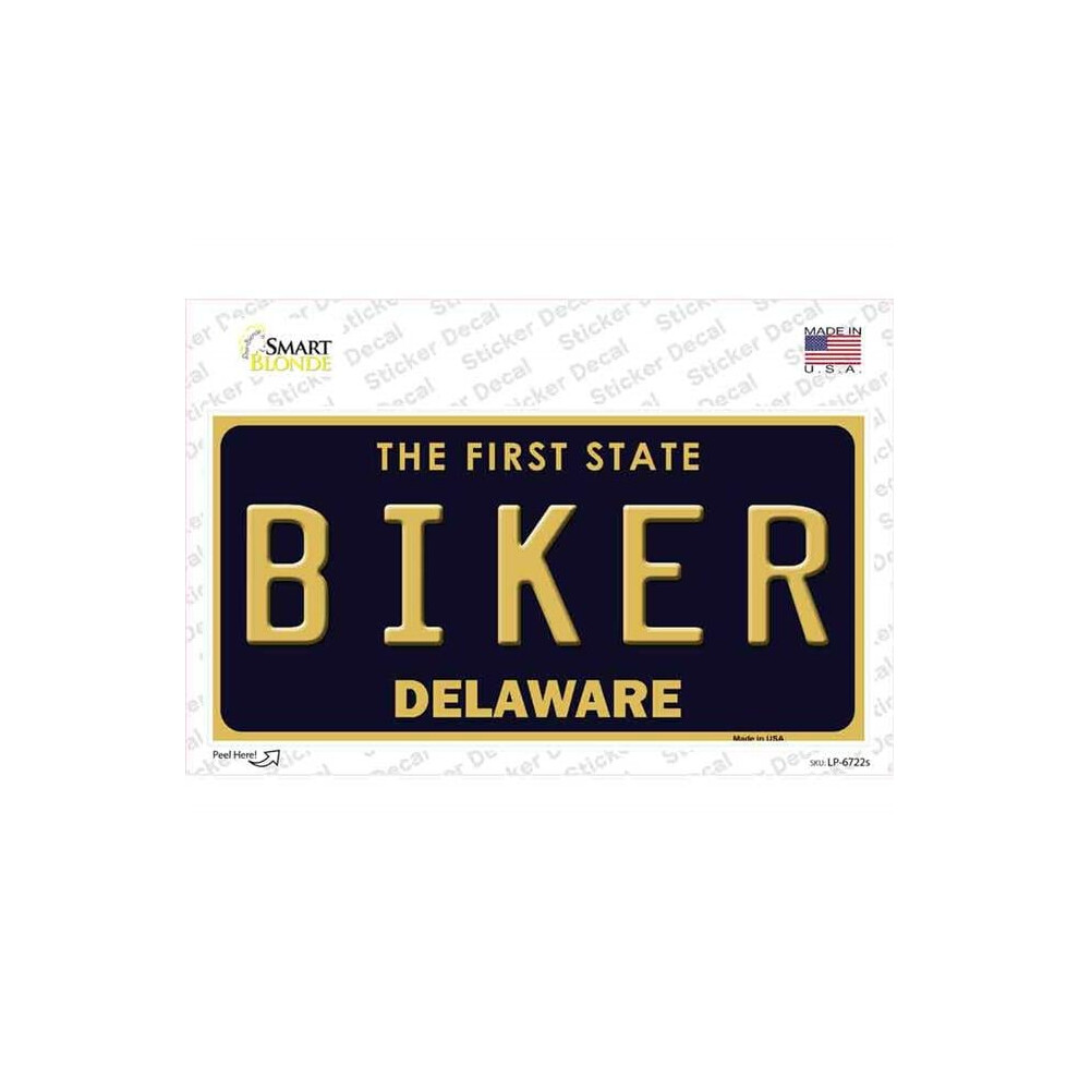 Smart Blonde Lp-6722S-M Biker Delaware Novelty Sticker Decal - Medium 731997906357