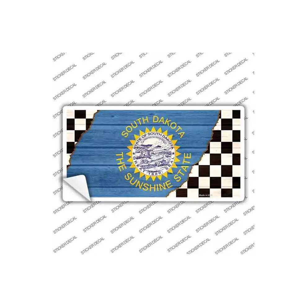 Smart Blonde Lp-13726S-L South Dakota Racing Flag Novelty Sticker Decal - Large 731997906807