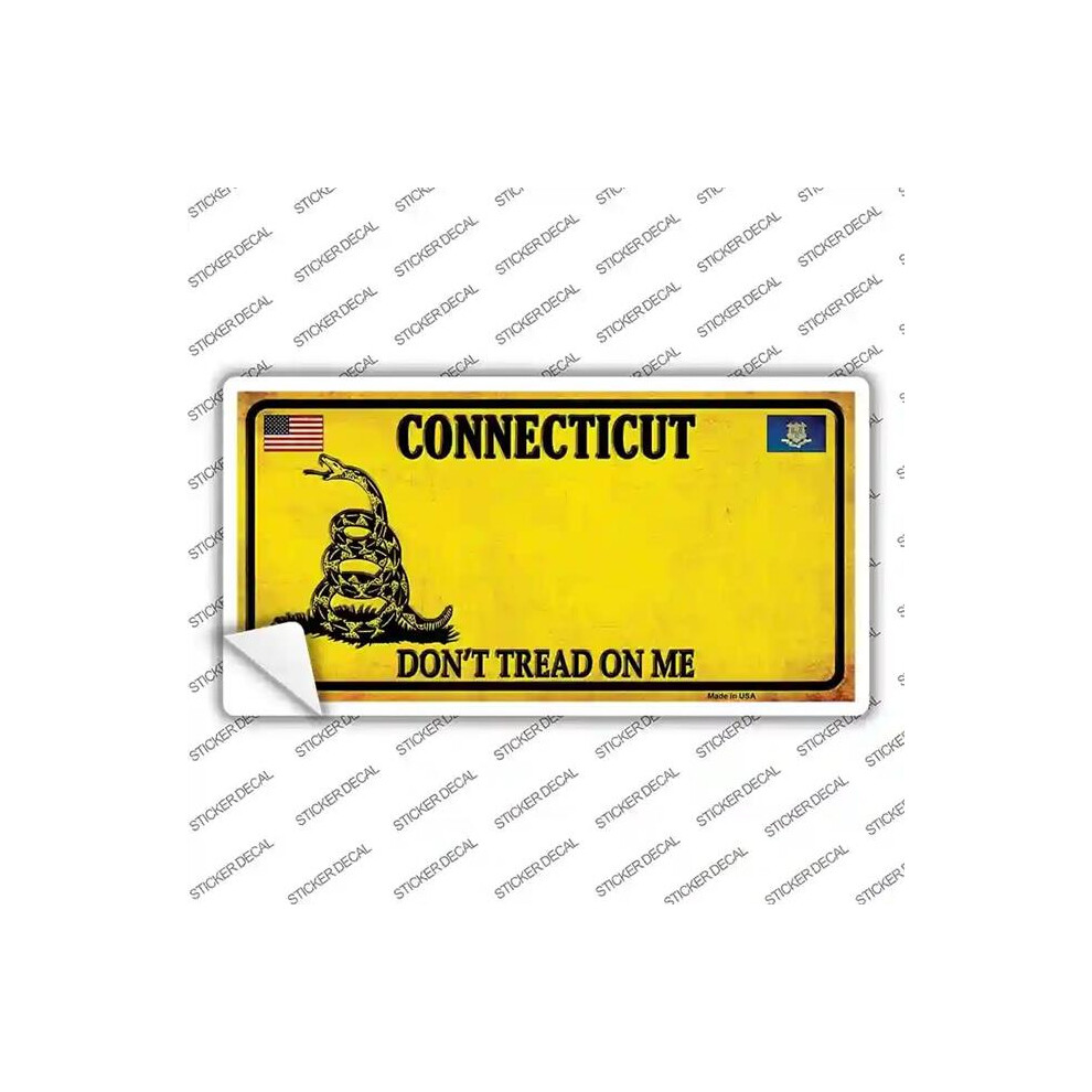 Smart Blonde Lp-8839S-Xl Connecticut Dont Tread On Me Novelty Sticker Decal - Extra Large 792636001246