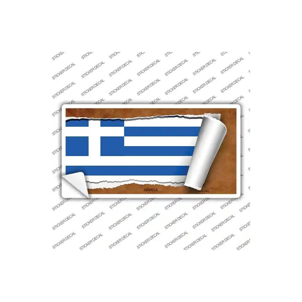 Smart Blonde Lp-9092S-Xl Greece Flag Scroll Novelty Sticker Decal - Extra Large 792636001703