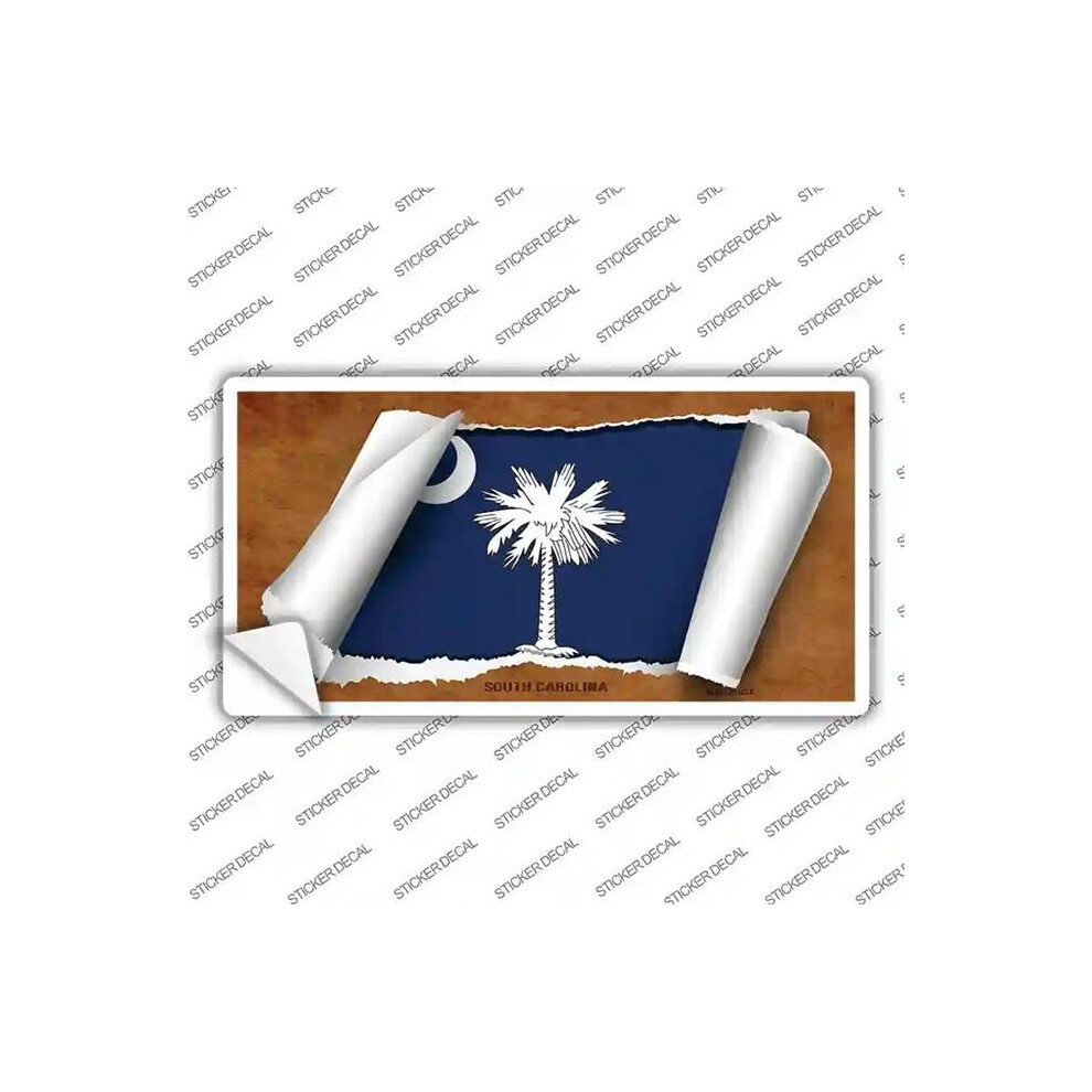 Smart Blonde Lp-9046S-L South Carolina Flag Scroll Novelty Sticker Decal - Large 792636001468