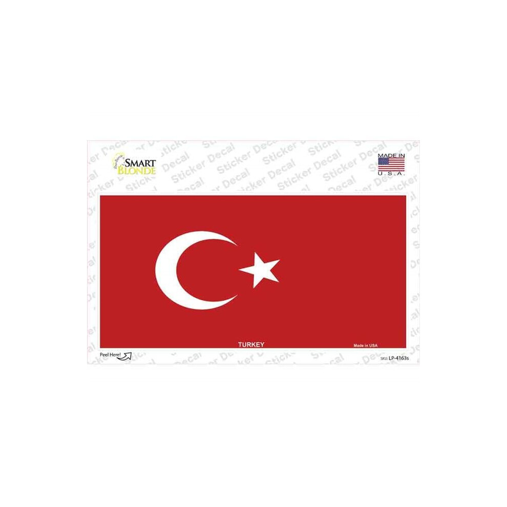 Smart Blonde Lp-4163S-M Turkey Flag Novelty Sticker Decal - Medium 731997909815