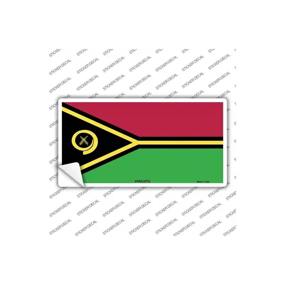 Smart Blonde Lp-4173S-S Vanuatu Flag Novelty Sticker Decal - Small 731997909846