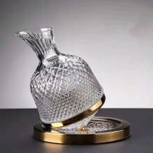 (2) 1500ml 360 Rotating Decanters Spinning Crystal Red Wine Decanter Carafes Wine Decanter Lead-free Crystal Glass 1500ml Wine Acce