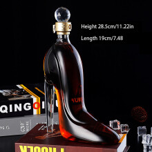 (700ML) 350ml And 700ml High-heeled Shoe Models Red Wine Decanter Empty Bottle, Glass Bottle Thickened Whiskey Decanter