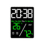 (Green) Large Screen Digital Alarm Clock Humidity Display 1