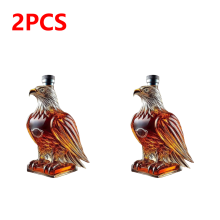 (2 PCS) Whiskey Decanter Small Eagle Liquor Decanter Whiskey Hawk Glass Decanter Fun Exquisite Eagle Liquor Bottle Gifts