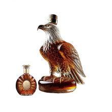 (A) Small Eagle Liquor Decanter Unique Whiskey Hawk Glass Decanter Dad Husband Glass Whiskey Decanter