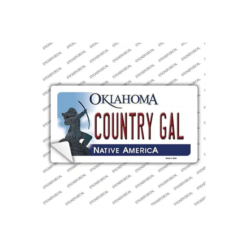 Smart Blonde Lp-6265S-L Country Gal Oklahoma Novelty Sticker Decal - Large 731997912020