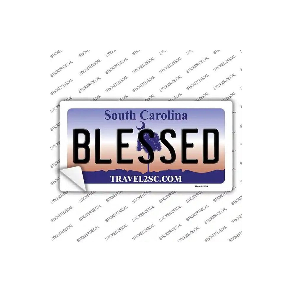 Smart Blonde Lp-6273S-L Blessed South Carolina Novelty Sticker Decal - Large 731997912051