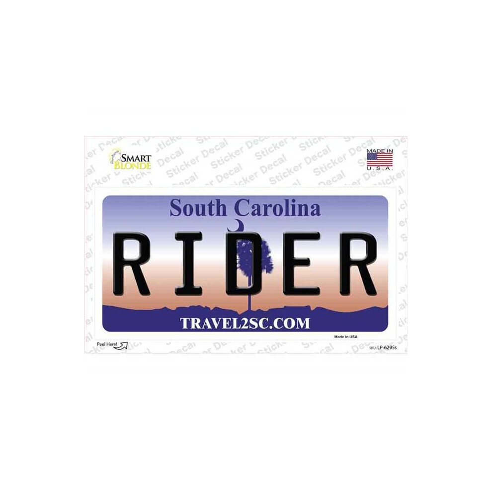 Smart Blonde Lp-6295S-M Rider South Carolina Novelty Sticker Decal - Medium 731997912167