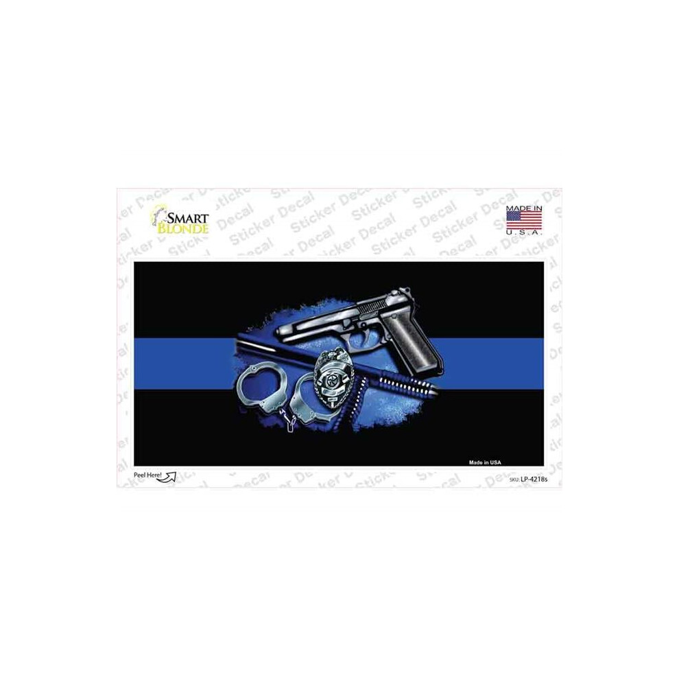 Smart Blonde Lp-4218S-M Thin Line Decal Novelty Sticker Decal - Medium Blue 731997912945