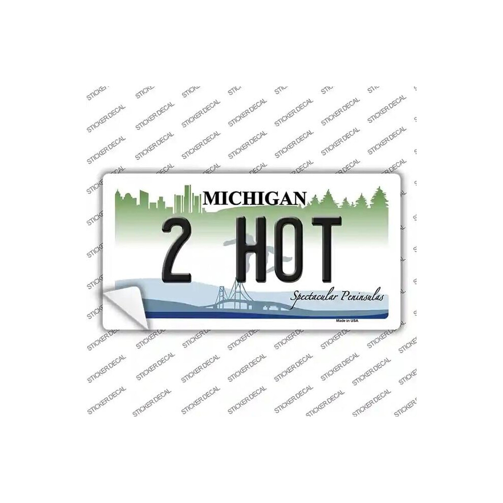 Smart Blonde Lp-7915S-S 2 Hot Michigan Novelty Sticker Decal - Small 792636002465
