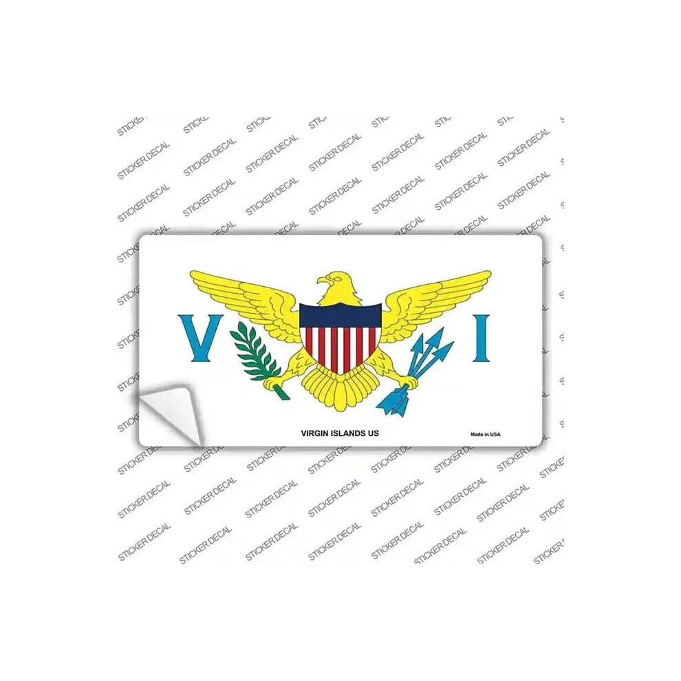 Smart Blonde Lp-4176S-Xl Virgin Islands Us Flag Novelty Sticker Decal - Extra Large 731997912792