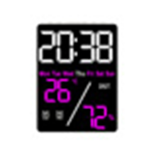 (Rose red) Large Screen Digital Alarm Clock Humidity Display