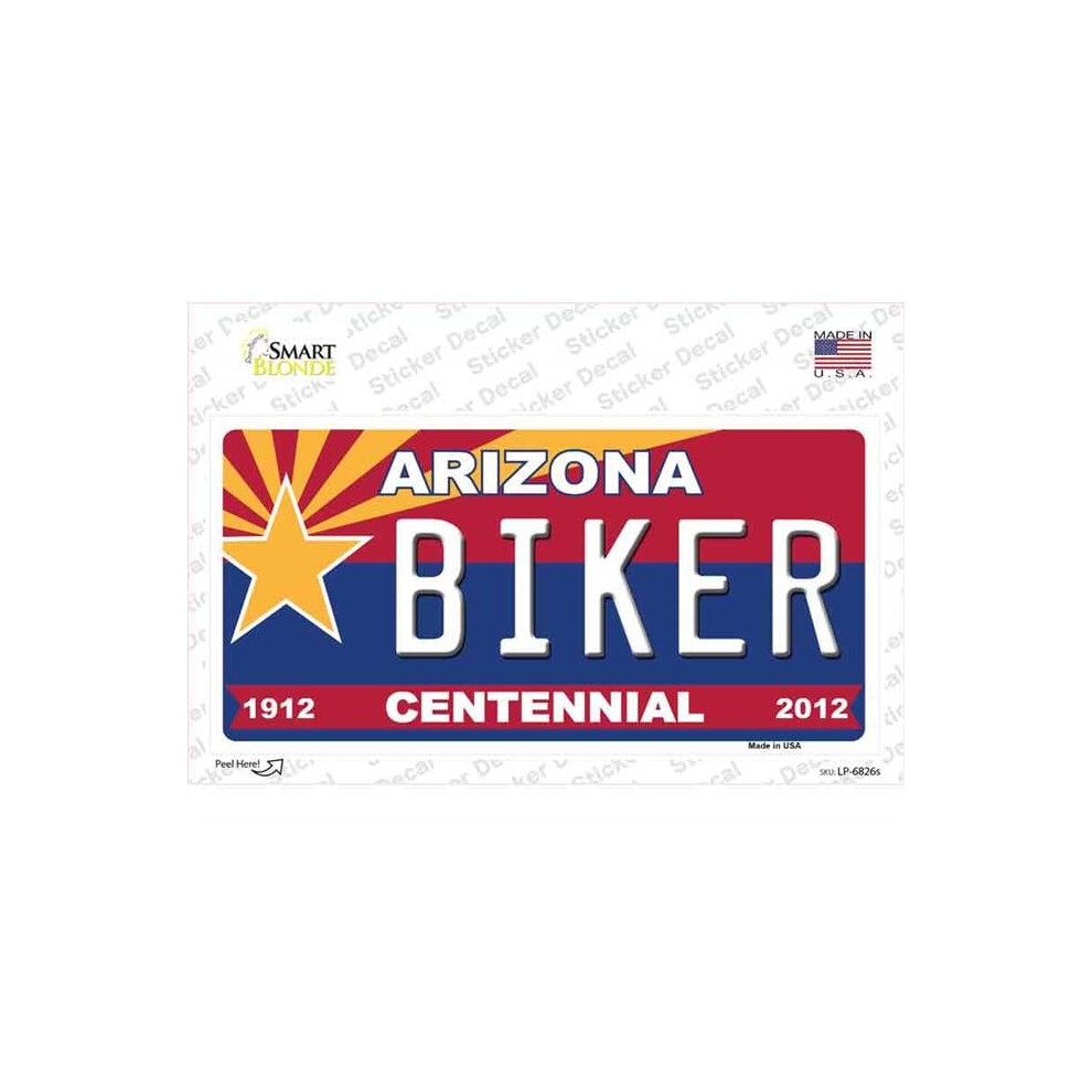 Smart Blonde Lp-6826S-M Arizona Centennial Biker Novelty Sticker Decal - Medium 731997913034