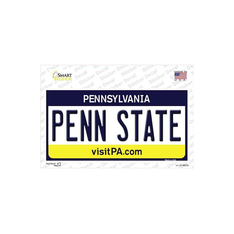 Smart Blonde Lp-6053S-M Penn State Pennsylvania State Novelty Sticker Decal - Medium 731997913362
