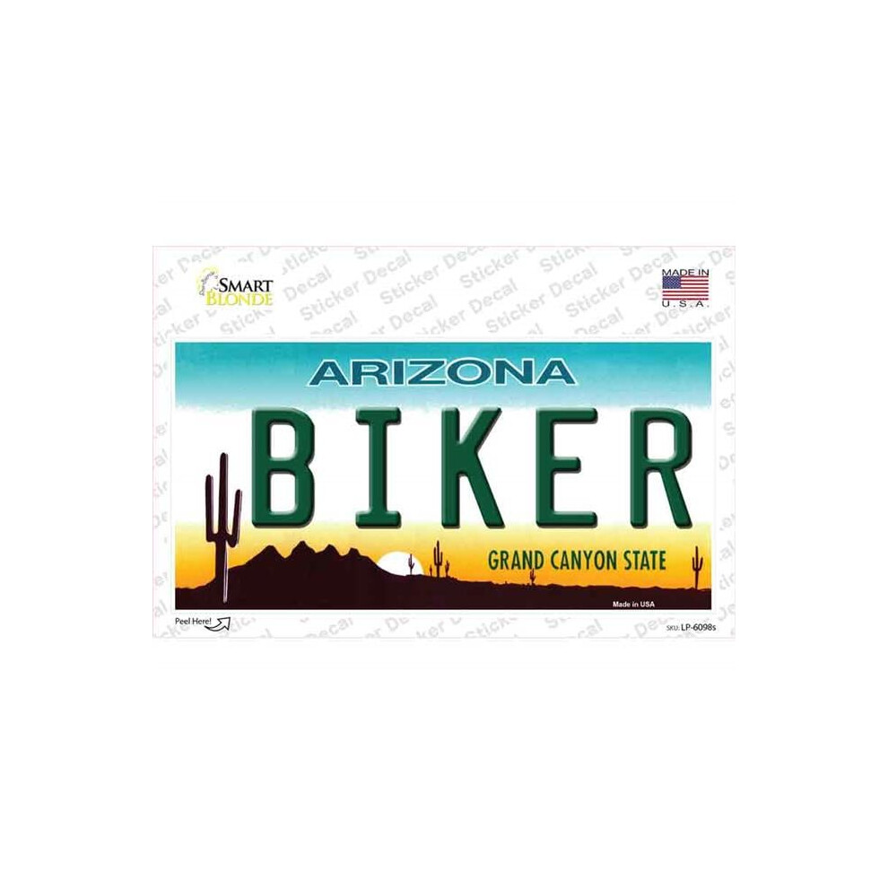 Smart Blonde Lp-6098S-M Arizona Biker Novelty Sticker Decal - Medium 731997913522