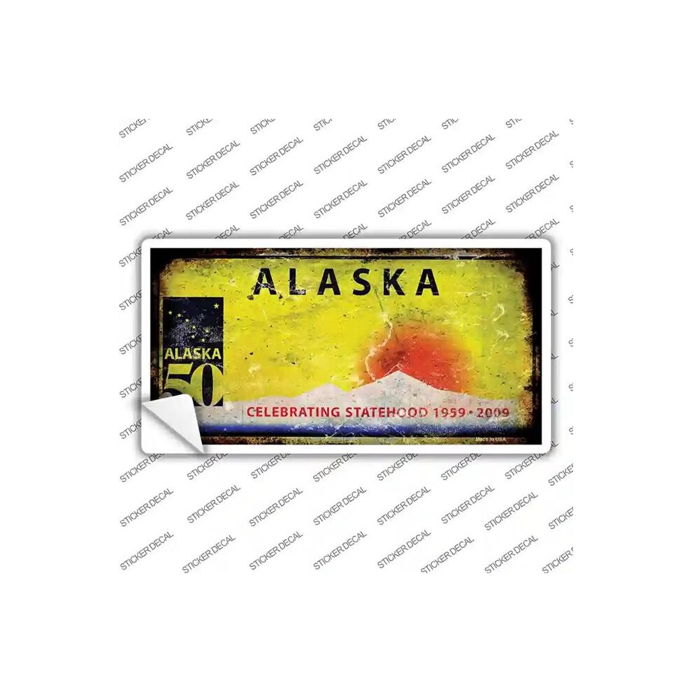 Smart Blonde Lp-8119S-L Alaska State Rusty Novelty Sticker Decal - Large 792636003431