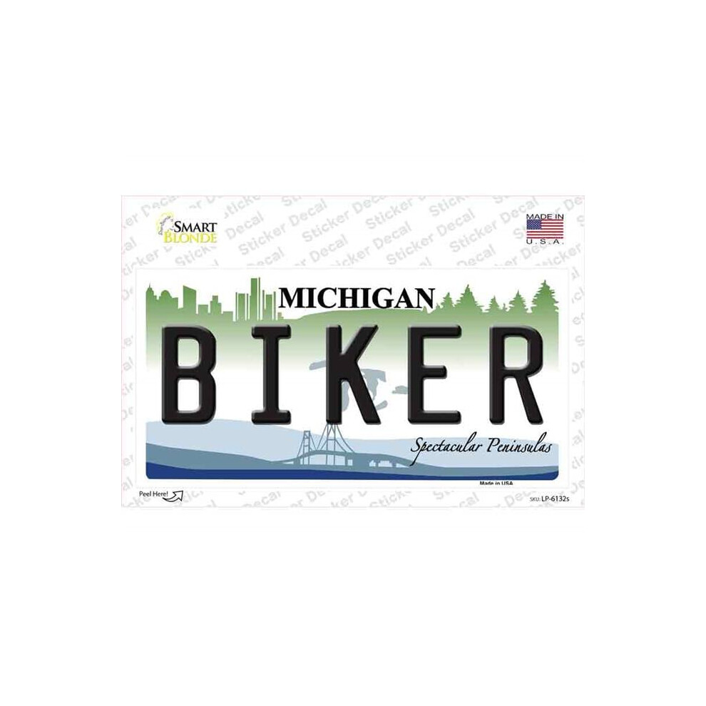 Smart Blonde Lp-6132S-M Biker Michigan Novelty Sticker Decal - Medium 731997913966