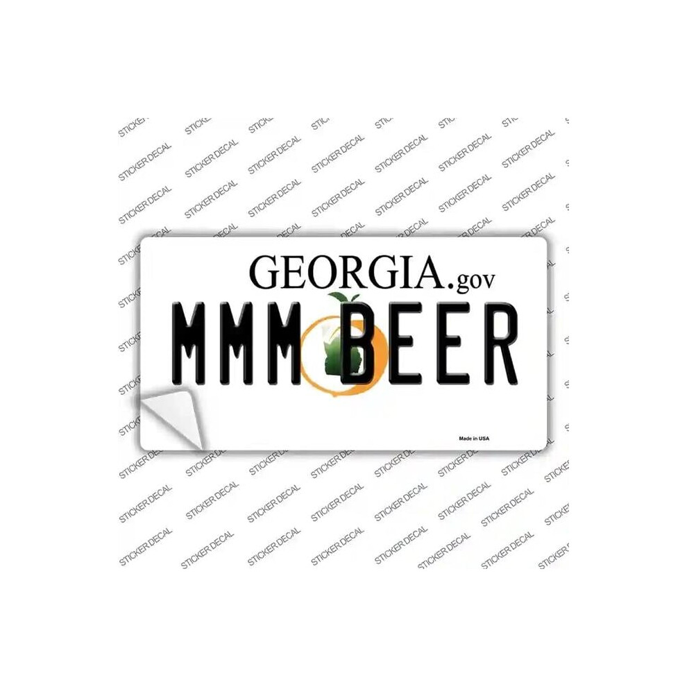 Smart Blonde Lp-6175S-S Mmm Beer Georgia Novelty Sticker Decal - Small 731997914161
