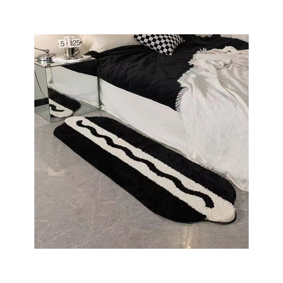(fritters, 100X150cm 39.3X59in) Windmill bedside blanket, household long strip bedside floor mat
