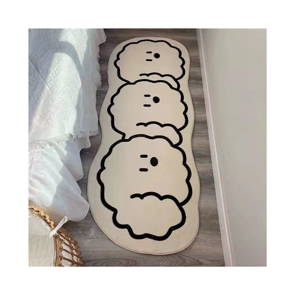 (dough, 60X90cm 23.6X35.4in) Windmill bedside blanket, household long strip bedside floor mat