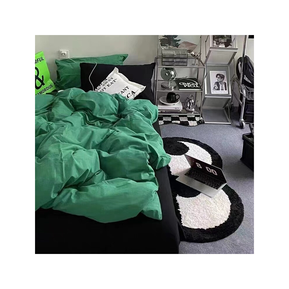 (Moon, 100X150cm 39.3X59in) Windmill bedside blanket, household long strip bedside floor mat