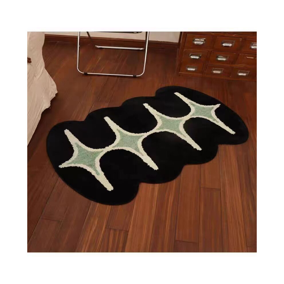 (star fruit, 100X150cm 39.3X59in) Windmill bedside blanket, household long strip bedside floor mat