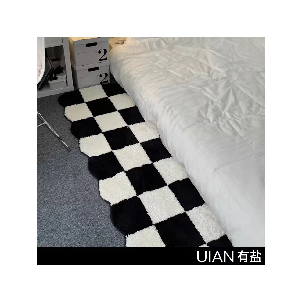 (With salt, 60X90cm 23.6X35.4in) Windmill bedside blanket, household long strip bedside floor mat