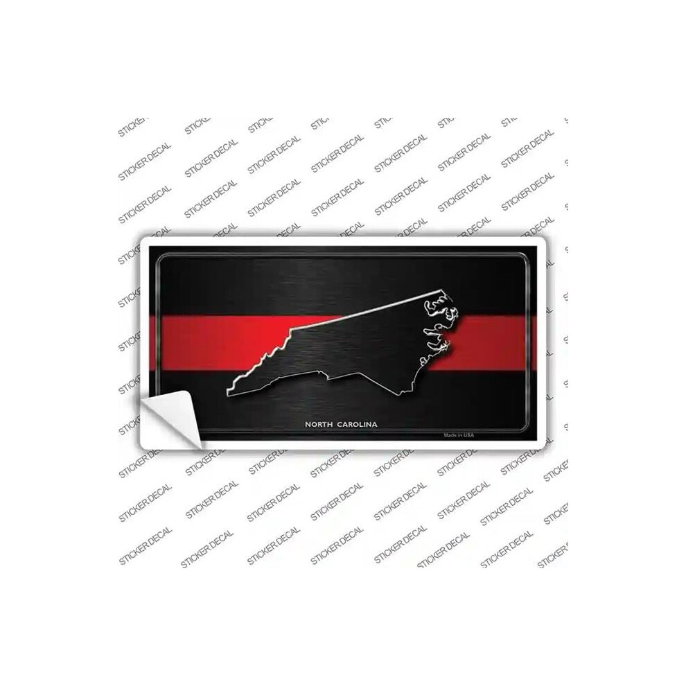 Smart Blonde Lp-9722S-Xl North Carolina Thin Line Novelty Sticker Decal - Extra Large Red 792636005534