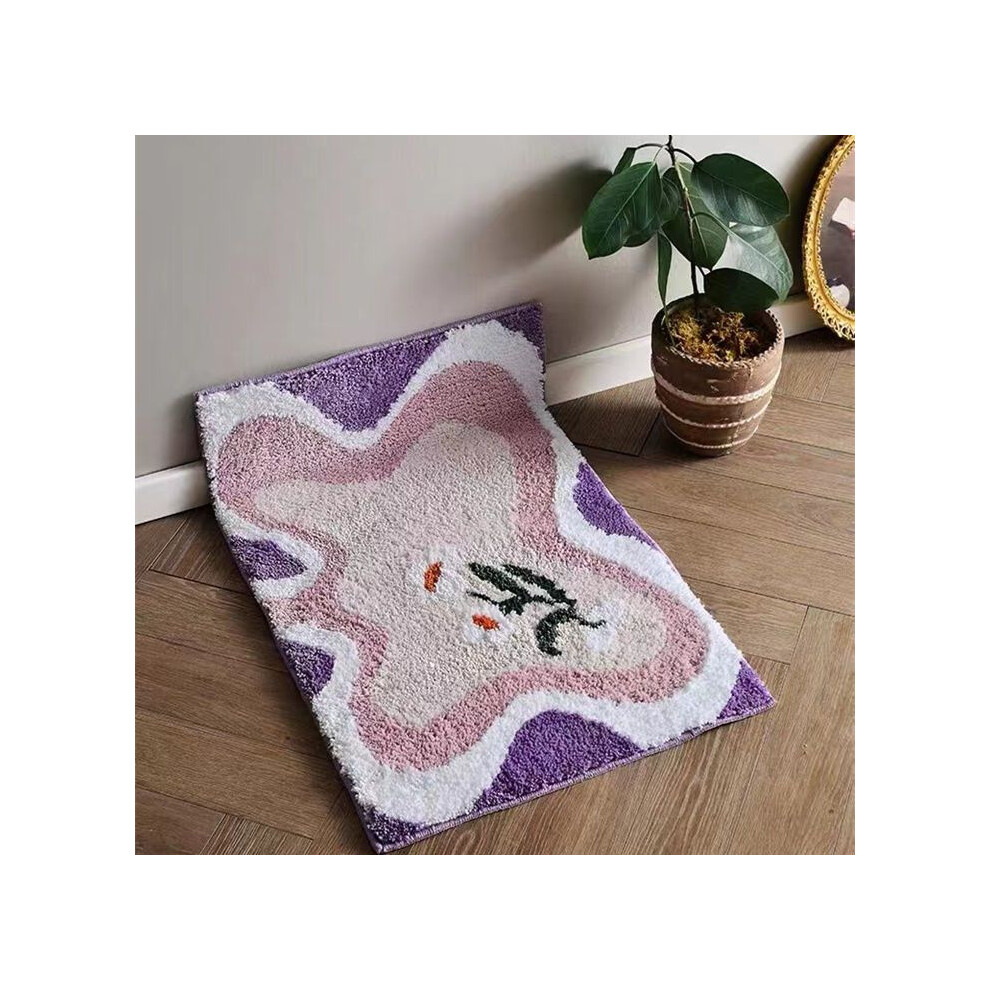 (A-4, 120X180cm47.2X70.8in) Toilet, bathroom floor mat, water-absorbing non-slip foot mat, bedroom door mat, door entry, toilet, toilet carpet