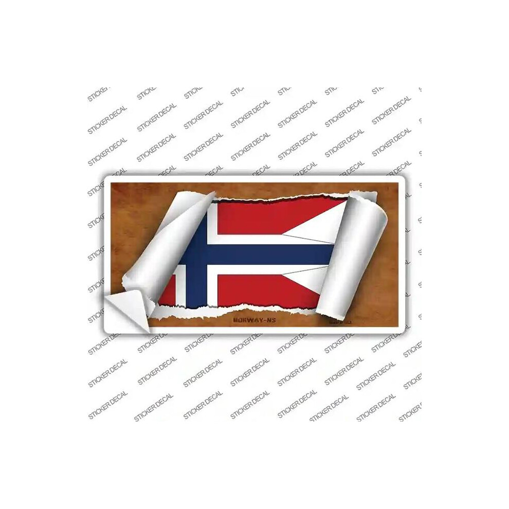 Smart Blonde Lp-9257S-Xl Flag Of Norway Scroll Novelty Sticker Decal - Extra Large 792636005855