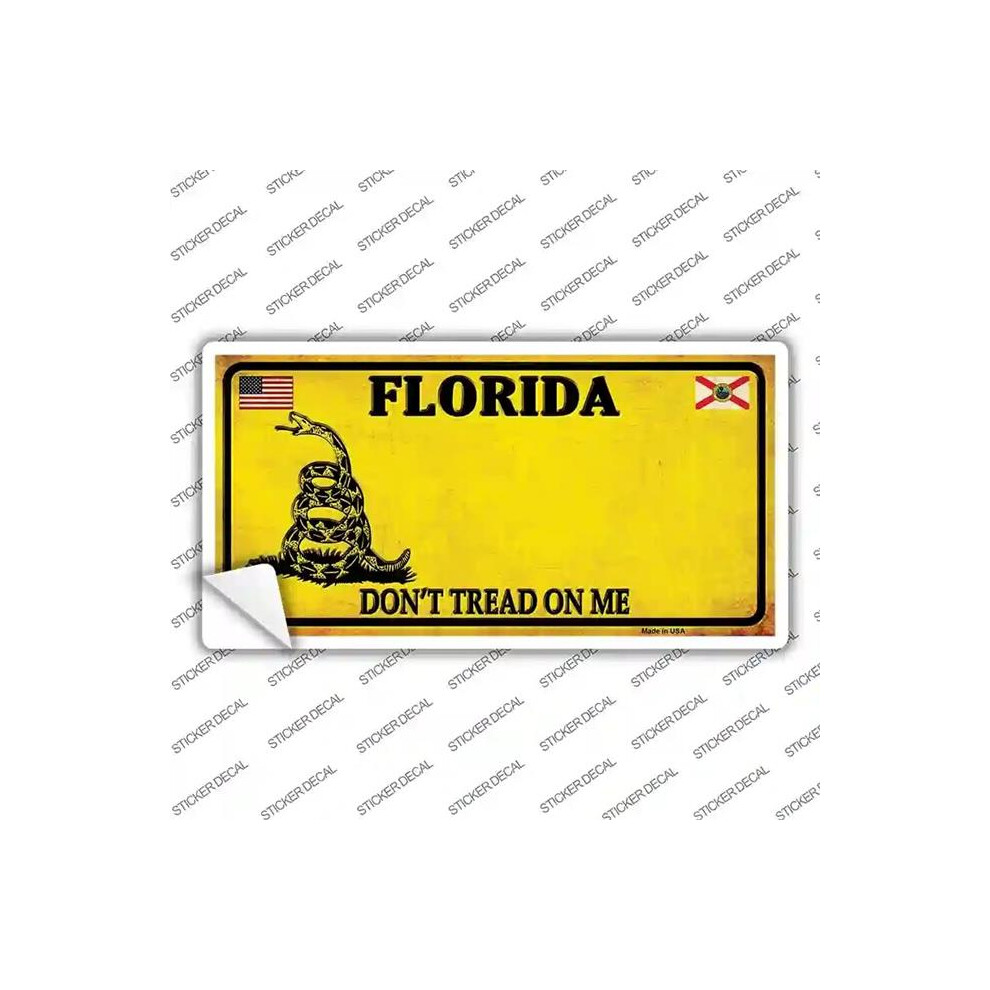 Smart Blonde Lp-8841S-L Florida Dont Tread On Me Novelty Sticker Decal - Large 792636006449