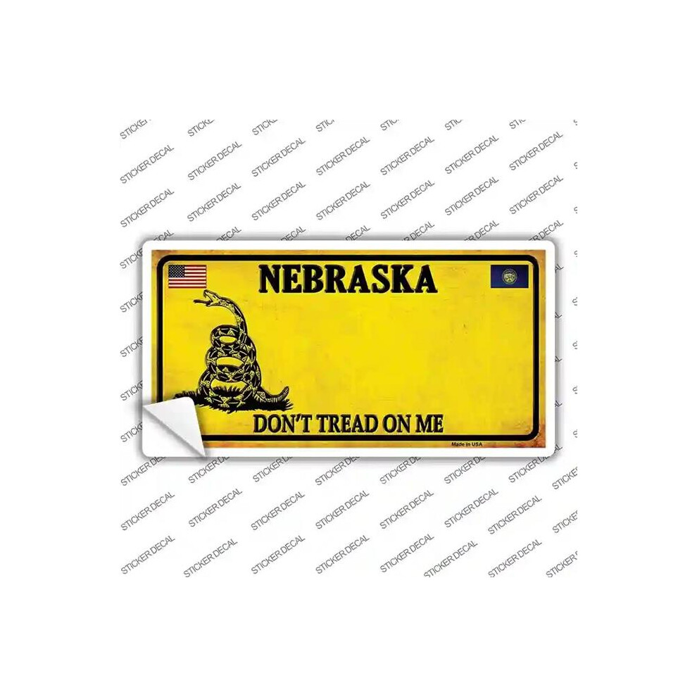 Smart Blonde Lp-8859S-L Nebraska Dont Tread On Me Novelty Sticker Decal - Large 792636006487