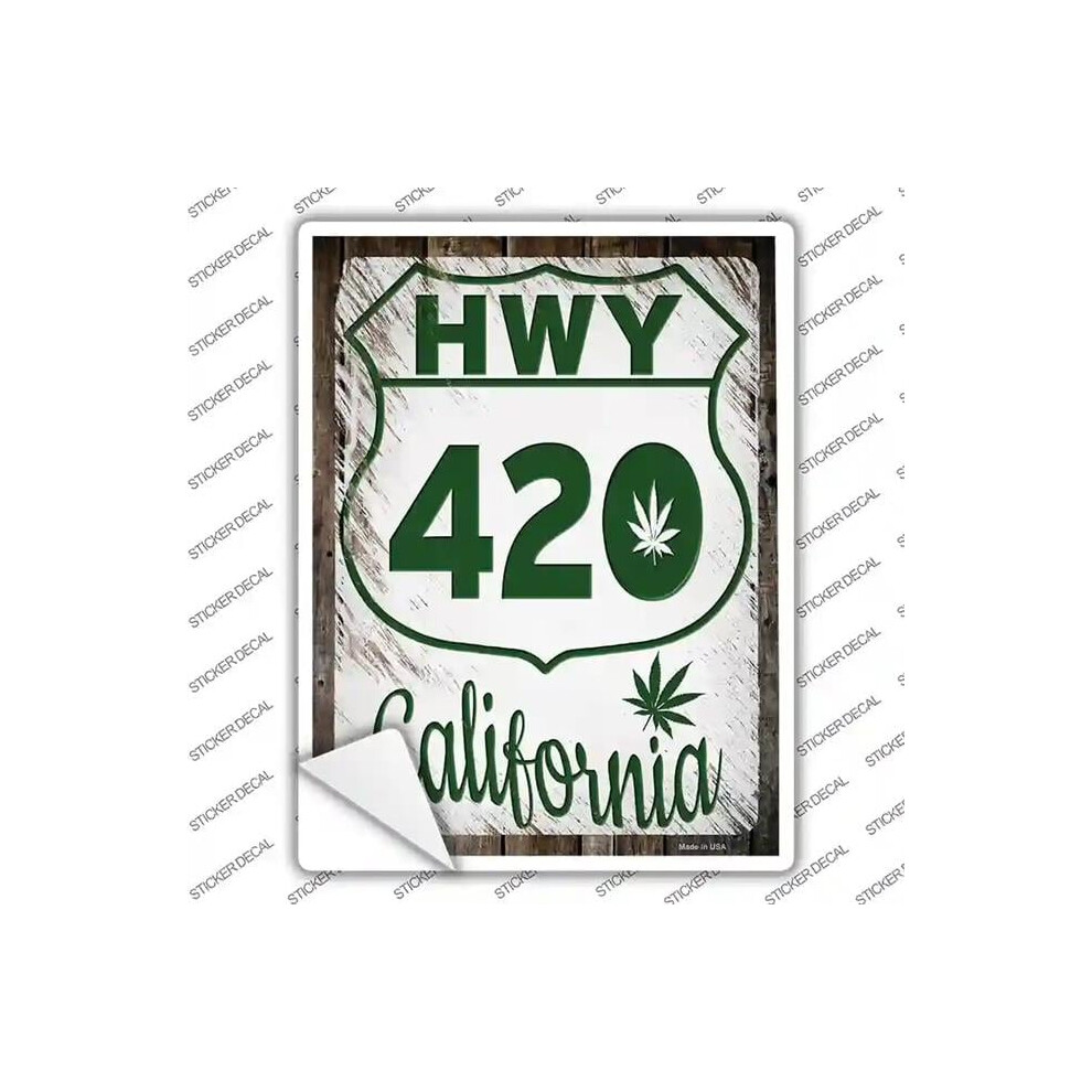 Smart Blonde P-3260S-S Hwy 420 California Novelty Rectangle Sticker Decal - Small 792636006548