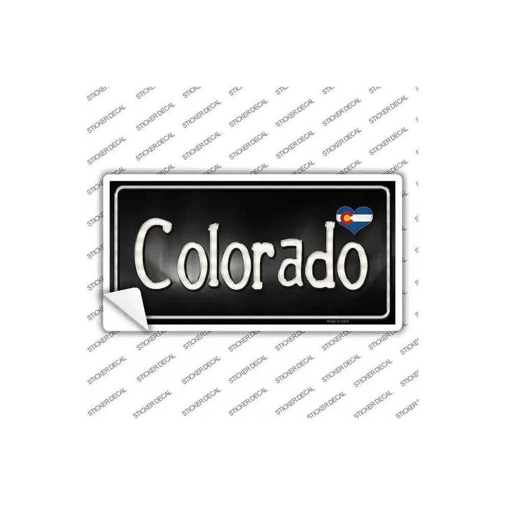 Smart Blonde Lp-9444S-L Colorado Flag Script Novelty Sticker Decal - Large 792636008078