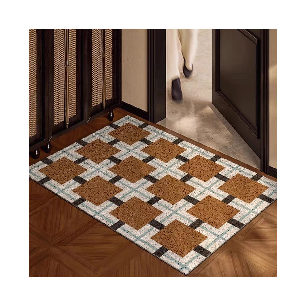 (A-1, 50X80cm 19.7X31.5in ) Geometric entrance door mat, door mat, household entrance silk ring, wear-resistant, soil resistant, dirt resistant mat