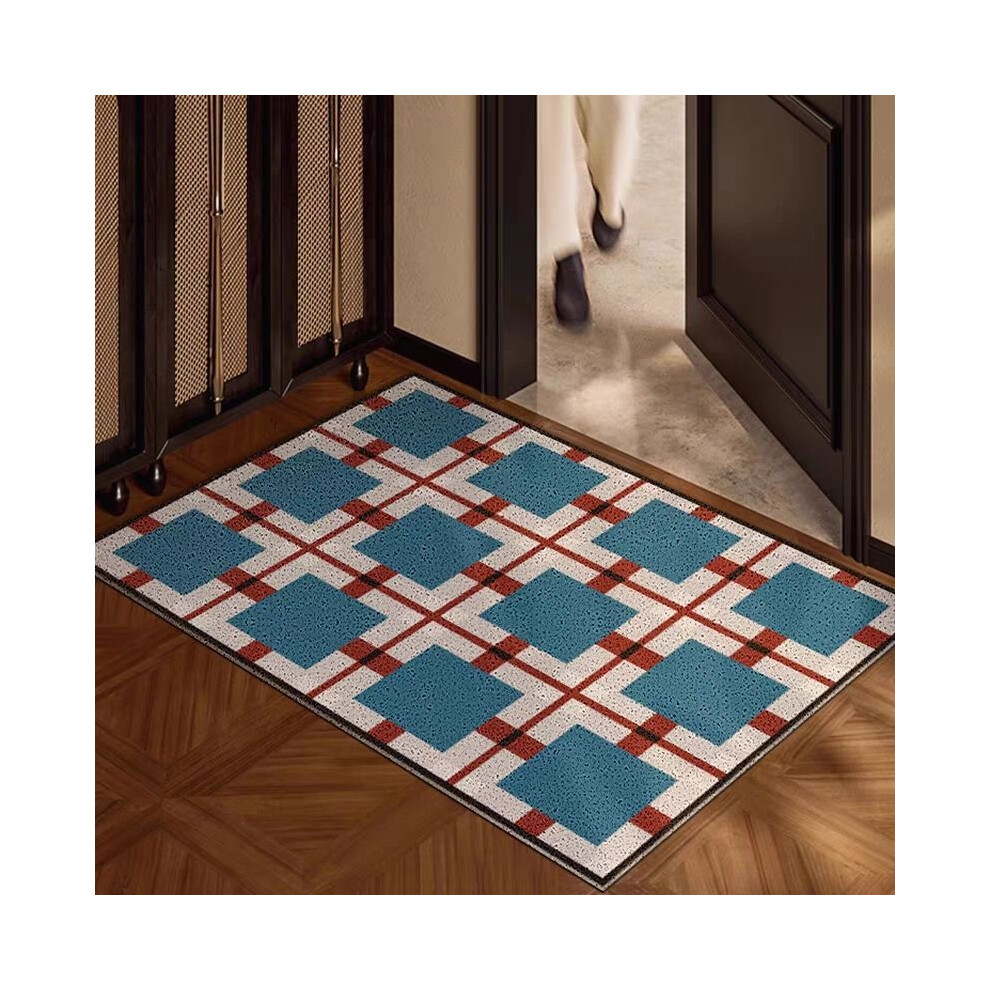 (A-2, 80X120cm 31.5X47.3in) Geometric entrance door mat, door mat, household entrance silk ring, wear-resistant, soil resistant, dirt resistant mat