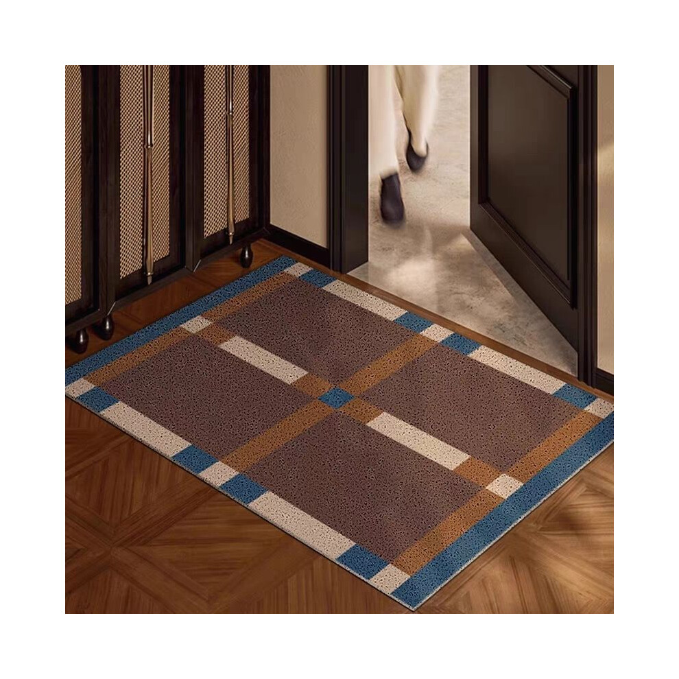 (A-4, 80X100cm 31.5X39.3in) Geometric entrance door mat, door mat, household entrance silk ring, wear-resistant, soil resistant, dirt resistant mat