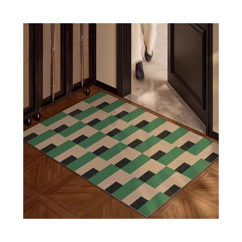 (A-5, 50X80cm 19.7X31.5in ) Geometric entrance door mat, door mat, household entrance silk ring, wear-resistant, soil resistant, dirt resistant mat